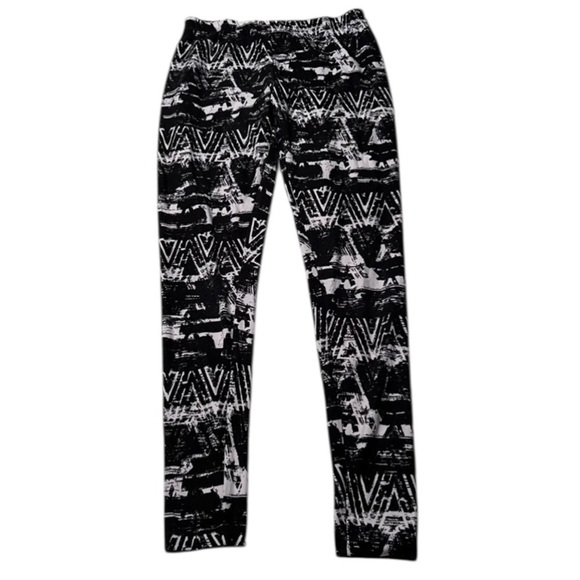 No Boundaries Pants - No Boundaries Leggings Black White Geo Print M 7-9